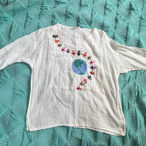 Curtis Porter Embroidered shirt Women size M